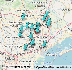 Mappa Via Peseggiana, 31059 Zero Branco TV, Italia (9.57263)