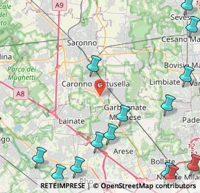 Mappa Via Kennedy John Fitzgerald, 21042 Caronno Pertusella VA, Italia (6.88471)