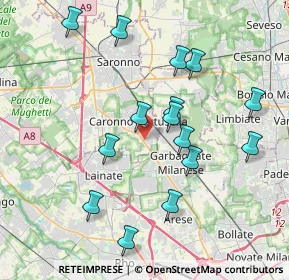 Mappa Via Kennedy John Fitzgerald, 21042 Caronno Pertusella VA, Italia (3.87933)