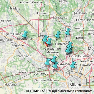 Mappa Via Kennedy John Fitzgerald, 21042 Caronno Pertusella VA, Italia (7.00214)