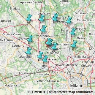 Mappa Via Kennedy John Fitzgerald, 21042 Caronno Pertusella VA, Italia (6.82733)