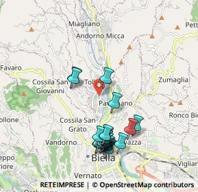 Mappa Via Gramsci, 13818 Tollegno BI, Italia (1.915)