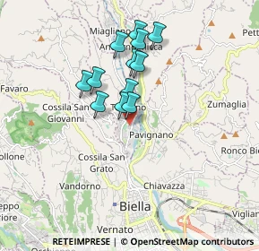 Mappa Via Gramsci, 13818 Tollegno BI, Italia (1.3975)