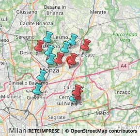 Mappa Via Milano, 20863 Concorezzo MB, Italia (5.81286)