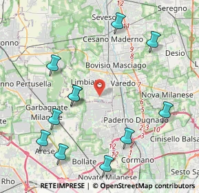 Mappa Via Guglielmo Marconi, 20051 Limbiate MB, Italia (4.74455)