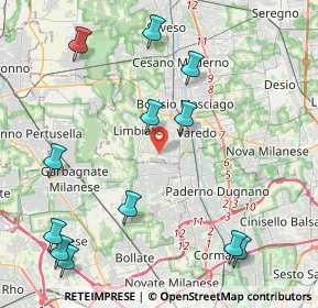 Mappa Via Guglielmo Marconi, 20051 Limbiate MB, Italia (5.16917)