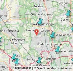 Mappa Via Guglielmo Marconi, 20051 Limbiate MB, Italia (6.78545)