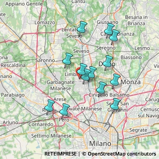 Mappa Via Guglielmo Marconi, 20051 Limbiate MB, Italia (6.62846)