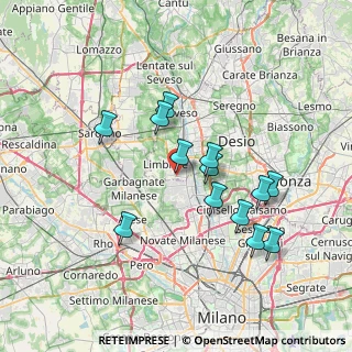Mappa Via Guglielmo Marconi, 20051 Limbiate MB, Italia (6.64077)
