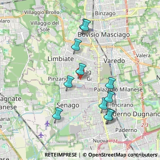 Mappa Via Guglielmo Marconi, 20051 Limbiate MB, Italia (1.94091)