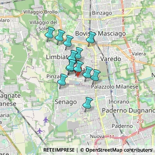 Mappa Via Guglielmo Marconi, 20051 Limbiate MB, Italia (1.15714)