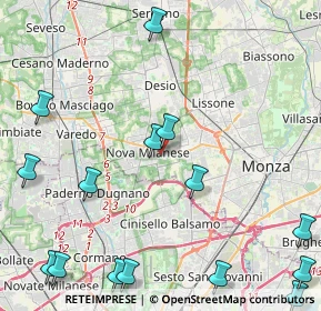 Mappa Via Eugenio Montale, 20834 Nova Milanese MB, Italia (6.08267)