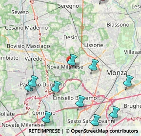 Mappa Via Eugenio Montale, 20834 Nova Milanese MB, Italia (5.25091)