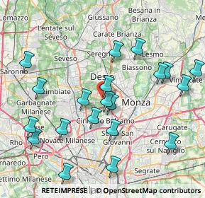 Mappa Via Eugenio Montale, 20834 Nova Milanese MB, Italia (8.7105)