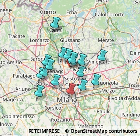 Mappa Via Eugenio Montale, 20834 Nova Milanese MB, Italia (10.60278)