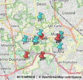 Mappa Via Eugenio Montale, 20834 Nova Milanese MB, Italia (1.51857)