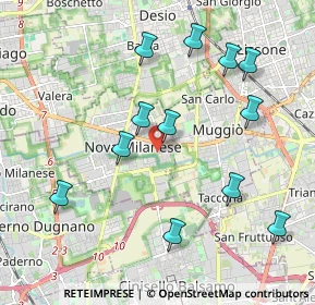 Mappa Via Eugenio Montale, 20834 Nova Milanese MB, Italia (2.0975)