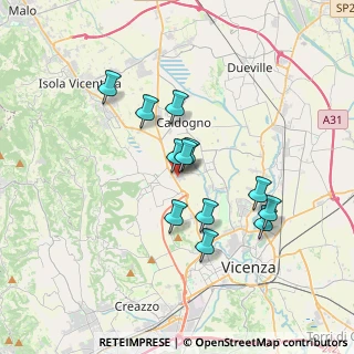 Mappa Via A. Meucci, 36030 Motta VI, Italia (2.93417)