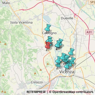 Mappa Via A. Meucci, 36030 Motta VI, Italia (2.95)
