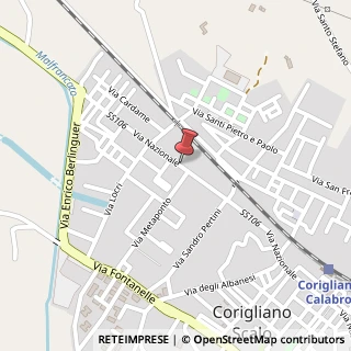 Mappa Via Nazionale, 174, 87064 Corigliano Calabro, Cosenza (Calabria)