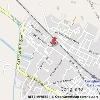 Mappa Via Nazionale, 172, 87064 Corigliano Calabro, Cosenza (Calabria)