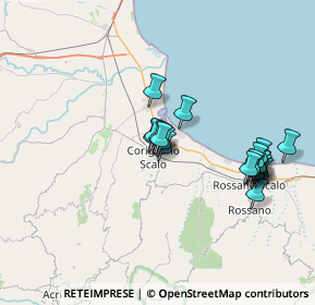 Mappa Via San Giovanni Evangelista, 87064 Corigliano Calabro CS, Italia (7.2335)