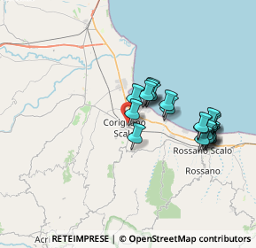 Mappa Via San Giovanni Evangelista, 87064 Corigliano Calabro CS, Italia (7.132)