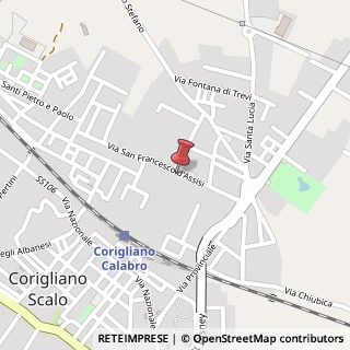 Mappa Via S. Francesco D'Assisi, 87065 Corigliano CS, Italia, 87065 Corigliano Calabro, Cosenza (Calabria)