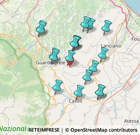 Mappa Via Sciusciardo, 66016 Guardiagrele CH, Italia (6.86889)