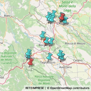 Mappa Via delle Ville, 02021 Borgorose RI, Italia (16.737)