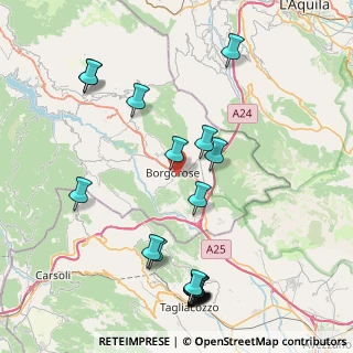 Mappa Via colle rosso, 02021 Borgorose RI, Italia (10.442)