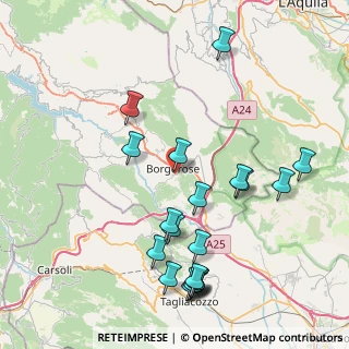Mappa Via San Francesco, 02021 Borgorose RI, Italia (9.6545)