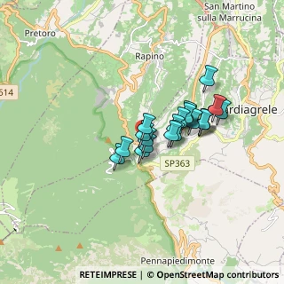 Mappa Bocca di Valle, 66016 Guardiagrele CH, Italia (1.24286)