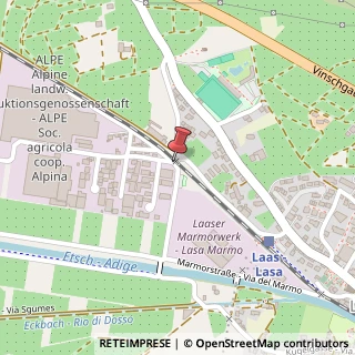 Mappa Via Zona Industriale,  81, 39023 Lasa, Bolzano (Trentino-Alto Adige)
