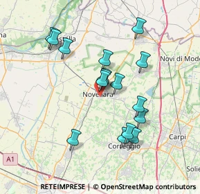 Mappa Via L. Einaudi, 42017 Novellara RE, Italia (6.67188)