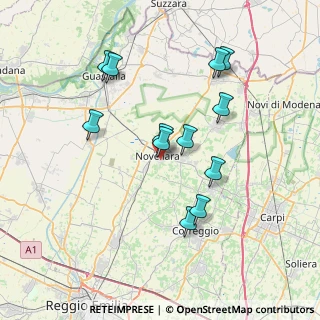 Mappa Via L. Einaudi, 42017 Novellara RE, Italia (6.95333)