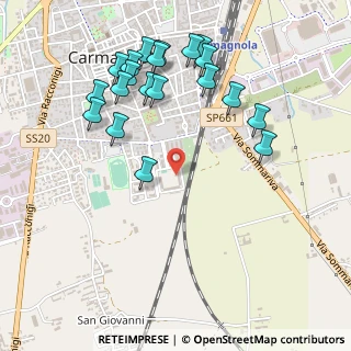 Mappa Via Tumedei Casalis Alina, 10022 Carmagnola TO, Italia (0.561)