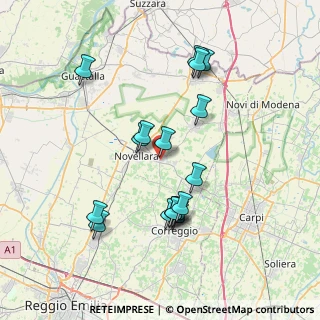 Mappa Via Borghi Don Pasquino, 42012 Campagnola Emilia RE, Italia (7.26176)
