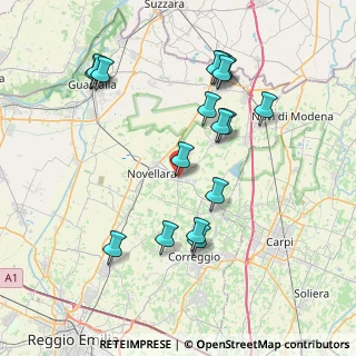 Mappa Via Borghi Don Pasquino, 42012 Campagnola Emilia RE, Italia (8.09353)