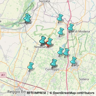 Mappa Via Borghi Don Pasquino, 42012 Campagnola Emilia RE, Italia (7.34375)