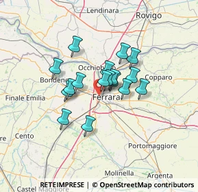 Mappa Via Arginone, 44122 Ferrara FE, Italia (9.38059)
