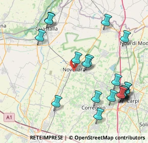 Mappa Via Nevè Shalom Waahat as Salam, 42017 Novellara RE, Italia (9.5805)