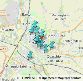 Mappa Via Frescobaldi, 44124 Ferrara FE, Italia (1.00727)