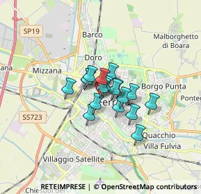 Mappa Corso Isonzo, 44121 Ferrara FE, Italia (0.90667)