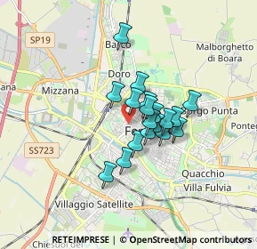 Mappa Corso Isonzo, 44121 Ferrara FE, Italia (1.08556)