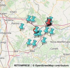 Mappa Via Gardini, 14015 San Damiano d'Asti AT, Italia (10.4325)