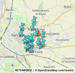 Mappa Via dell' Acero, 44123 Ferrara FE, Italia (1.39111)