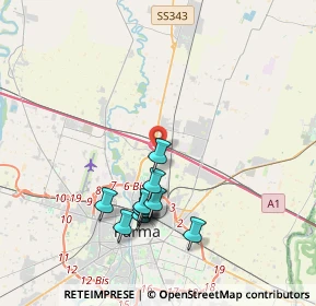 Mappa Via Nicola Morigi, 43122 Parma PR, Italia (3.66909)