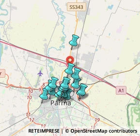 Mappa Via Nicola Morigi, 43122 Parma PR, Italia (3.38278)