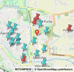 Mappa Via del Castagno, 44123 Ferrara FE, Italia (1.1775)